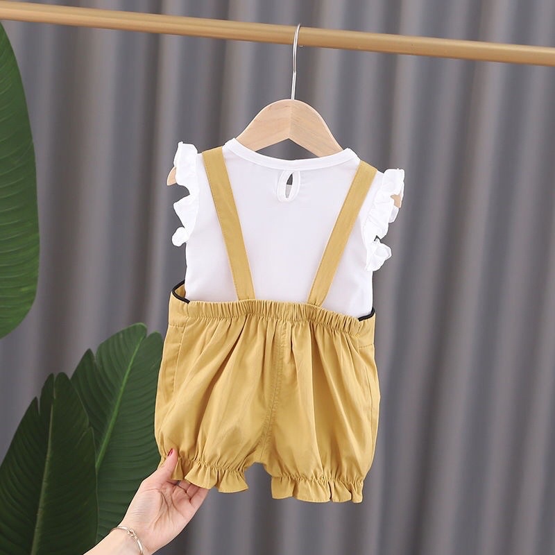 Sét Body Yếm Mèo kèm áo 💕Lina Kids💕 cho bé gái từ 5-14kg.