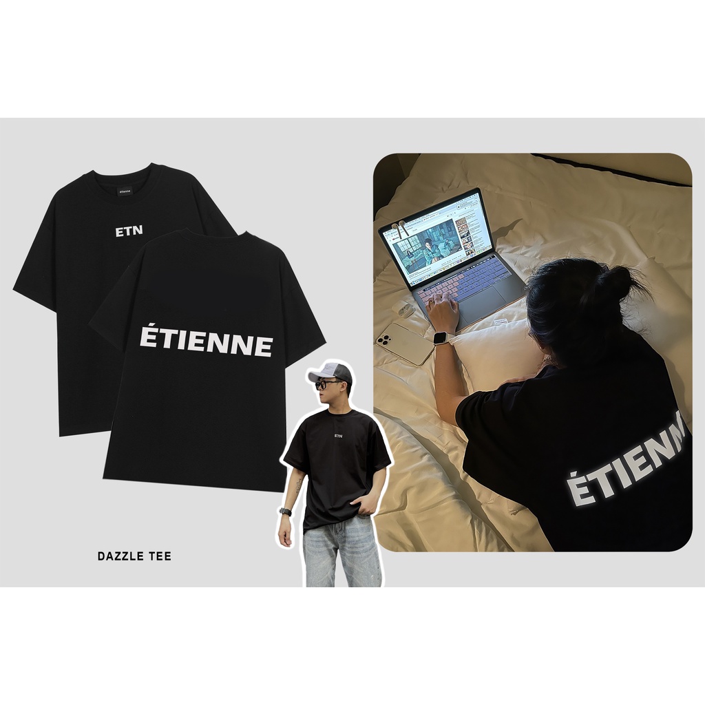 Áo thun tay lỡ form rộng unisex ETIENNE cotton 100% 4 chiều cao cấp Local Brand