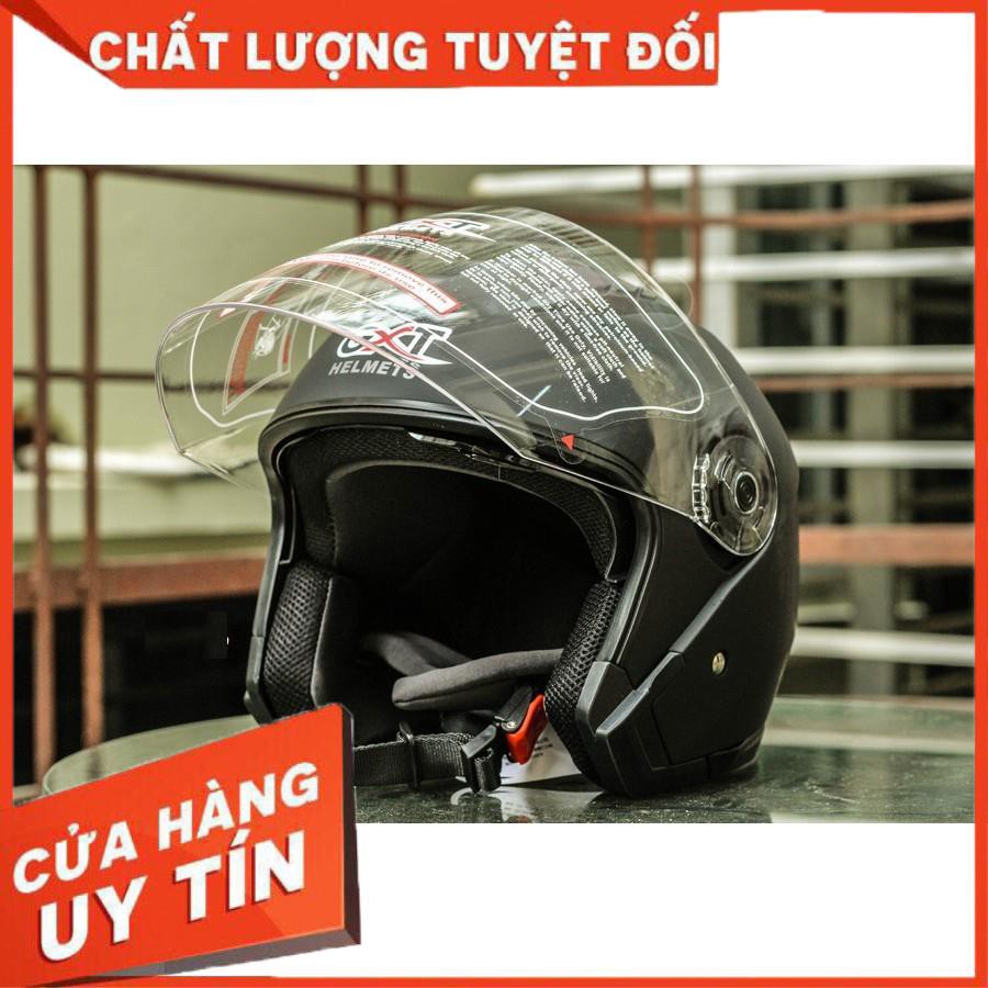 Mũ Bảo Hiểm 3/4 GXT Chính Hãng 2 Kính Đi Ngày Đi Đêm Chống Chói, Tia UV Tốt |Mũ Nhựa ABS Độ Bền Cao RiBô