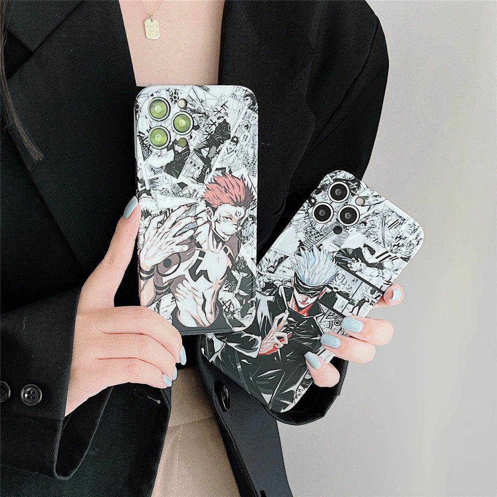 Ốp điện thoại silicone mềm chống sốc in hình jujitsu kaisen gojo satoru dành cho iphone 11 12 Pro Max X XS MAX XR