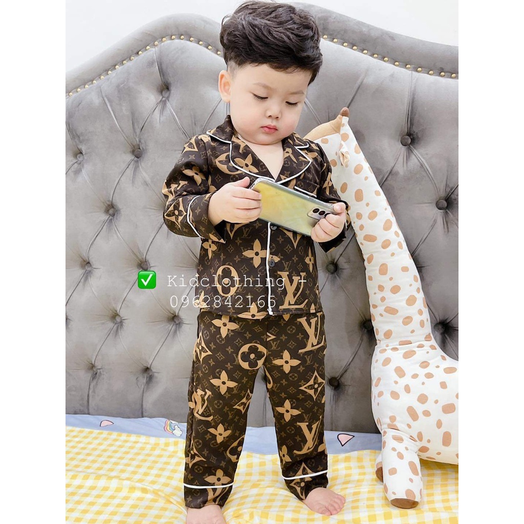 Bộ mặc nhà pijama bé trai, hàng fashion cao cấp, họa tiết hottrend 2021