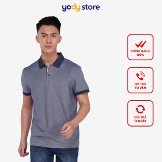 Áo polo YODY nam mắt chim melang áo phông có cổ phối nẹp co giãn tốt APM5183