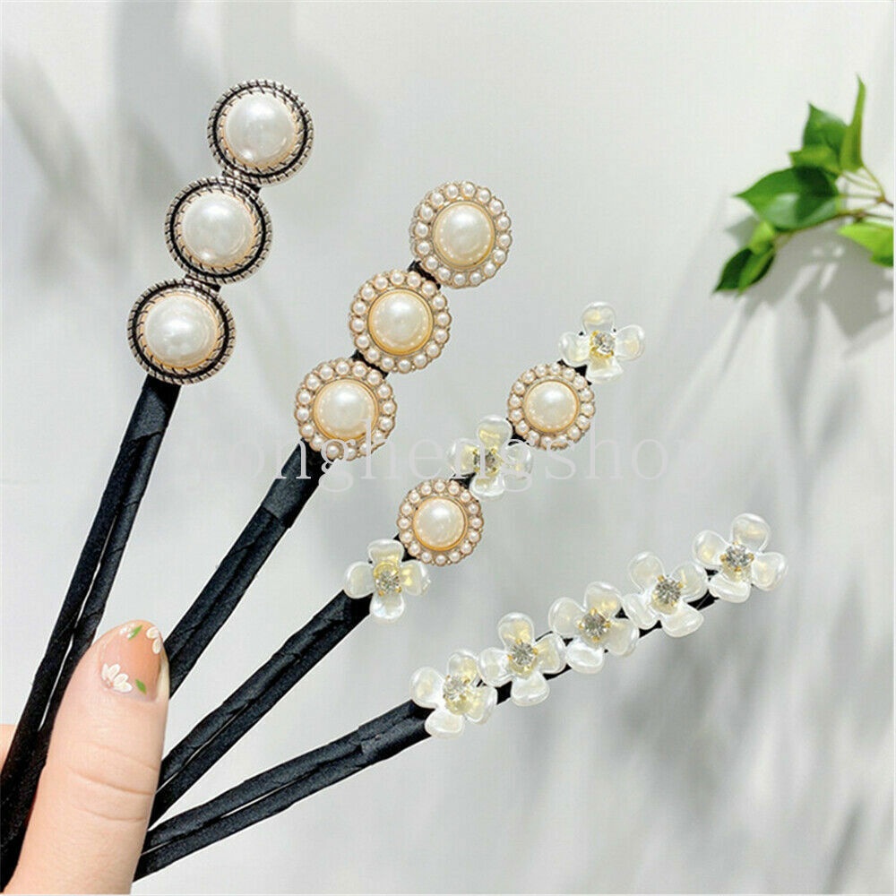Kẹp Tóc Đính Hạt Ngọc Trai Nhân Tạo Tạo Kiểu Tóc Thanh Lịch Cho Nữ