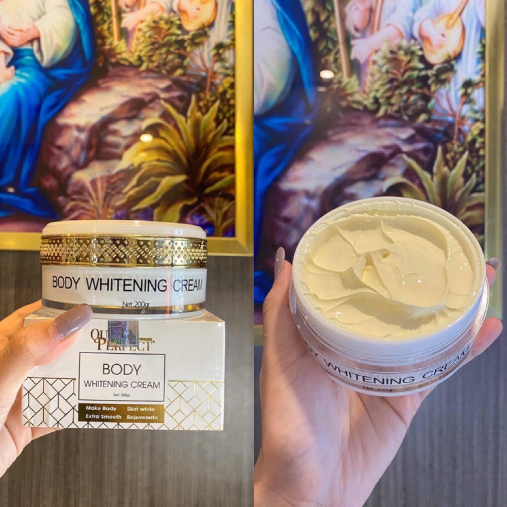 Kem body trứng kích trắng Queen Perfect dưỡng trắng mềm mịn da, cấp ẩm, làm đều màu da, xóa thâm sạm, chống lão hóa da | BigBuy360 - bigbuy360.vn