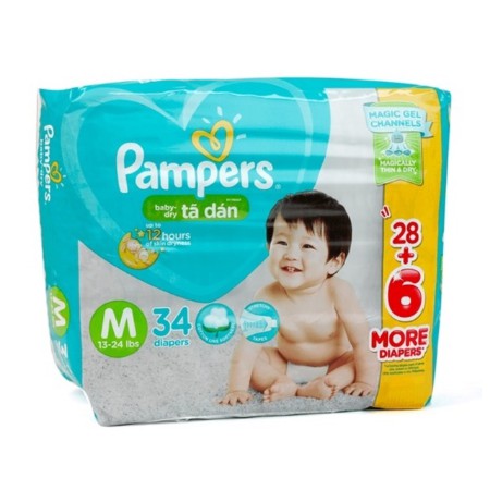 Tã dán Pamper size M 34 miếng