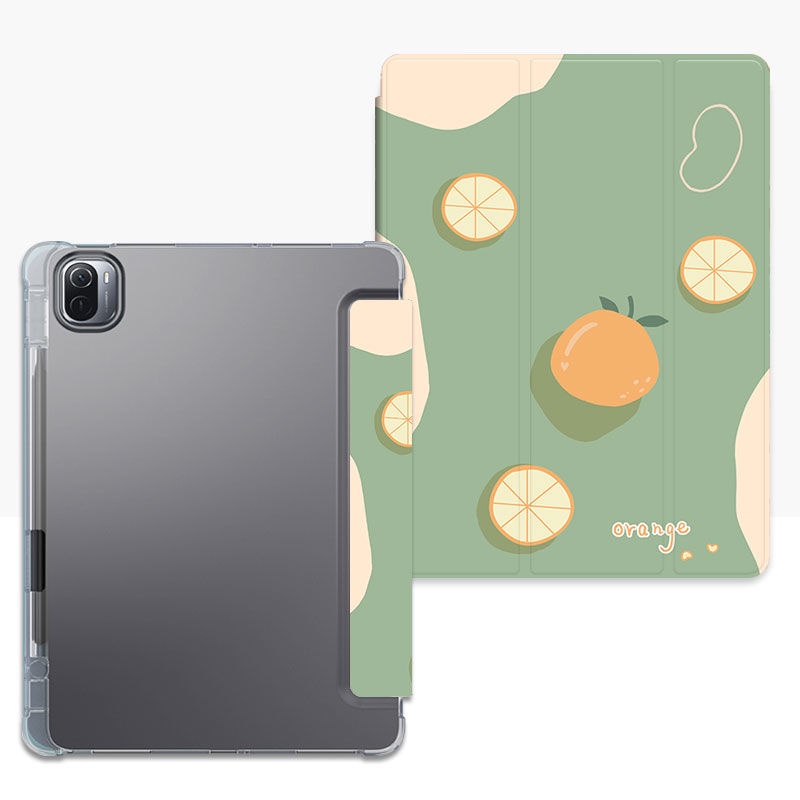 Bao Da Máy Tính Bảng Silicon Siêu Mỏng Gấp Ba Kiêm Giá Đỡ Có Ngăn Đựng Bút Cho Xiaomi Pad 5 Pro Case 11 Inch Mipad 5