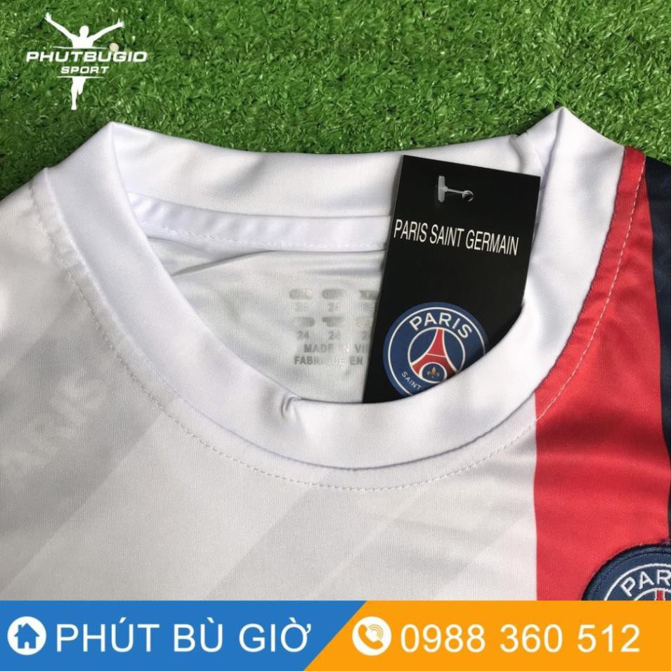 6/6 [ẢNH THẬT] Bộ quần áo đá bóng trẻ em, Áo đá banh trẻ em CLB PSG MÀU TRẮNG cao cấp mẫu mới nhất 2019-2020 xịn  ྃ