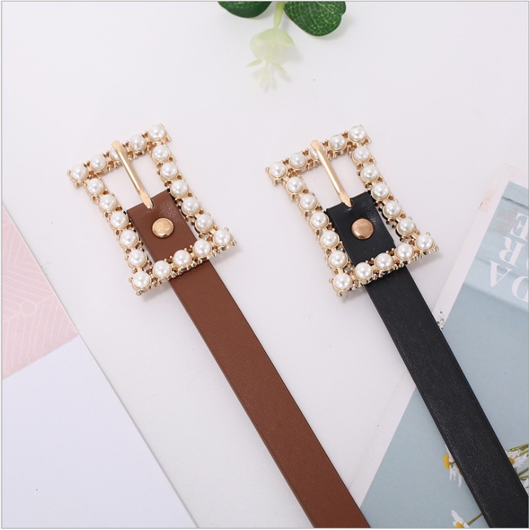 Đai lưng nịt đầm bản nhỏ mặt xinh xinh