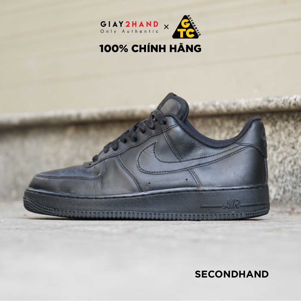 Giày Thể Thao NIKE AIR FORCE 1 LOW ALL BLACK 315122-001 GIÀY CŨ CHÍNH HÃNG