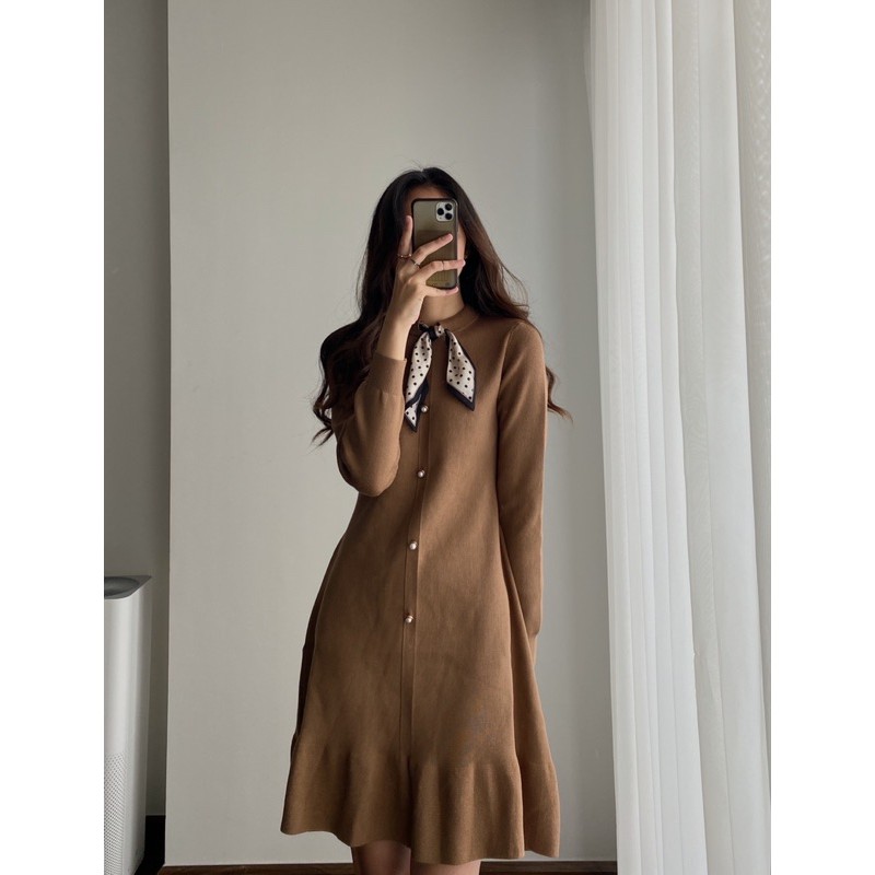 váy len kèm khăn lụa 3965 | BigBuy360 - bigbuy360.vn