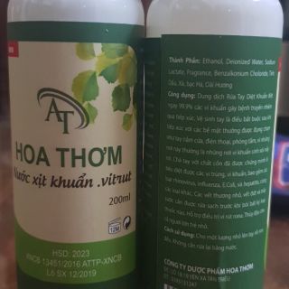 Xịt sát khuẩn, tiệt trùng khô, cồn khô - 200ml