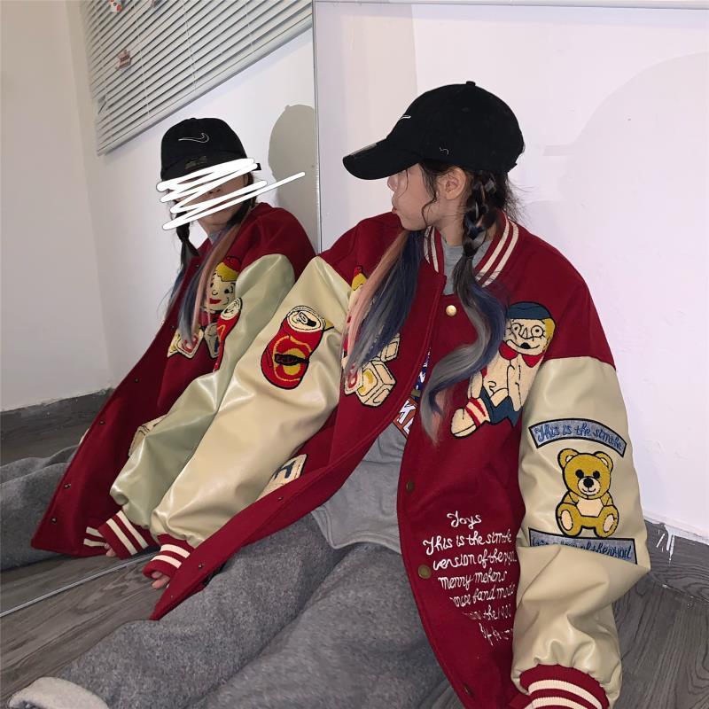 Áo Khoác Bóng Chày Form Rộng Phong Cách Mỹ Dành Cho Nữ | BigBuy360 - bigbuy360.vn