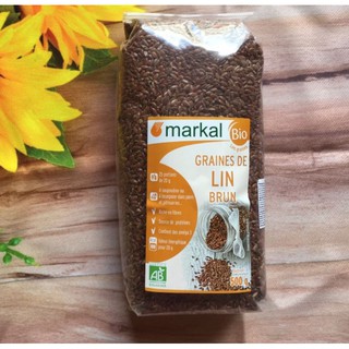 Hạt lanh nâu / vàng hữu cơ Markal 500gr date 1/2023