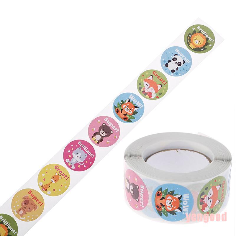 Bộ 500 Miếng Dán Hình Động Vật Dễ Thương Cho Học Sinh