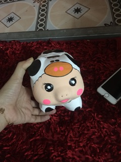 Heo đất  handmade bò sữa mặt da size M
