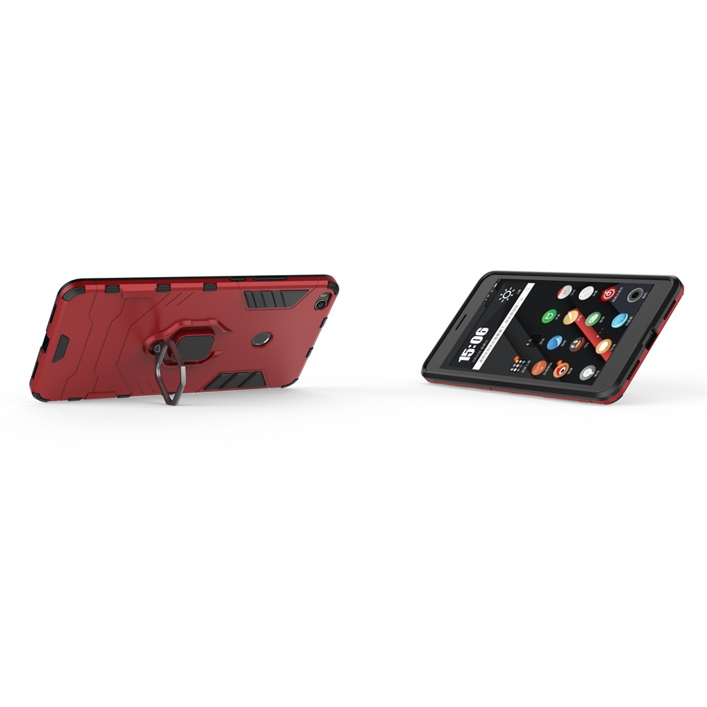 Ốp điện thoại PC+TPU cứng chống sốc có vòng đỡ kim loại bảo vệ 360 độ cho Xiaomi Mi Max 2 Mi Max2
