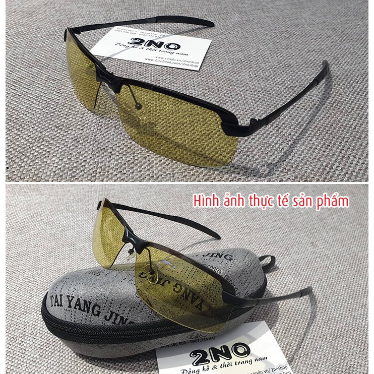 Kính đổi màu đi ngày và đêm gọng kim loại nhẹ, polarized phân cực, chống tia UV - Mã số: MK1904