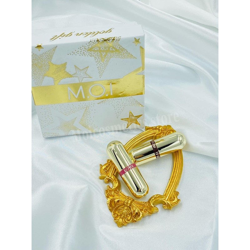 Son Thỏi Mini - Set 2 Thỏi Son Love M.O.I Hồ Ngọc Hà - Golden Gift