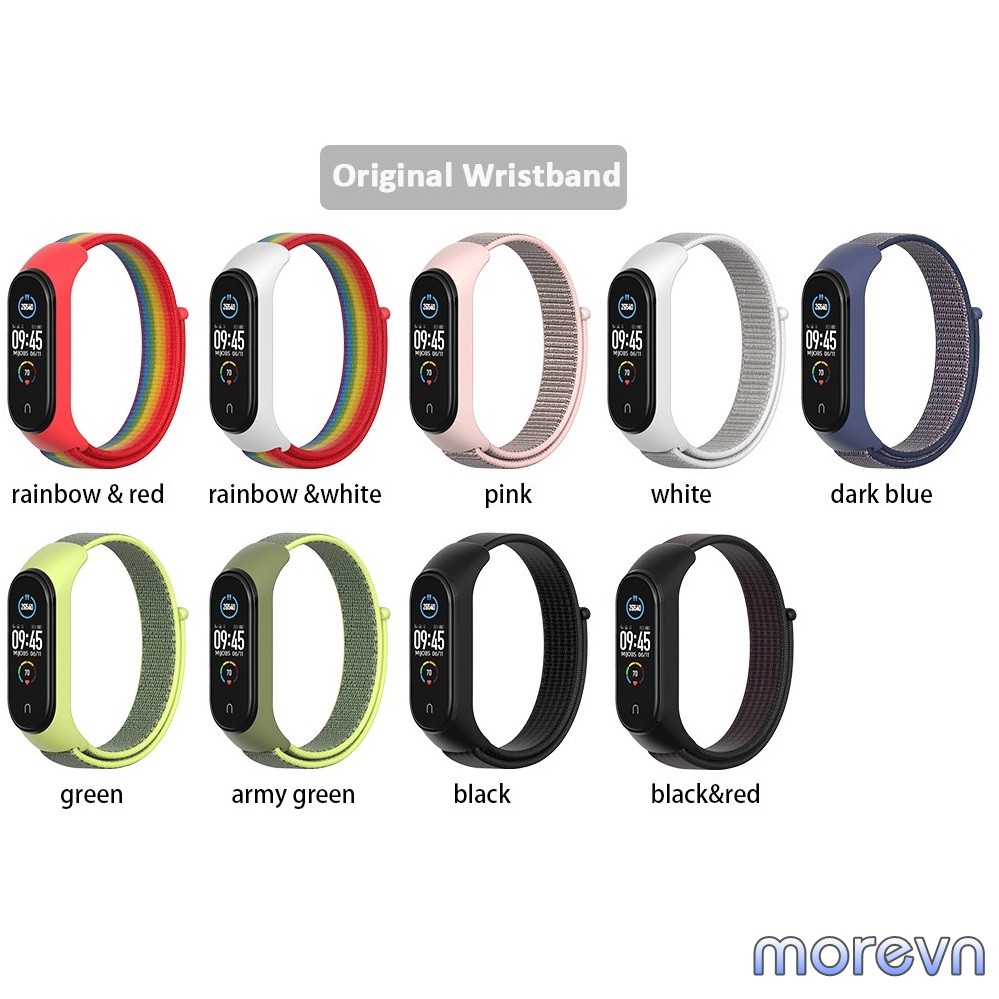 Dây đeo nylon mặt cao su Mi band 5, miband 6 MIJOBS - dây đeo thay thế mi band 6, miband 5 nylon/silicon MIJOBS