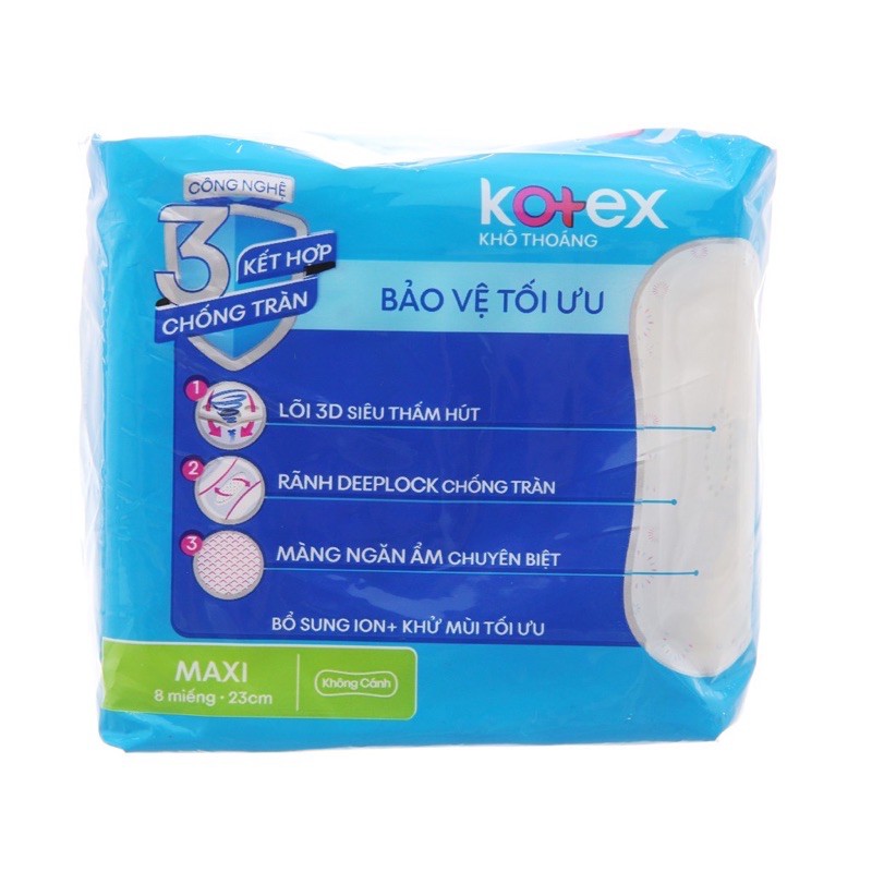 Băng vệ sinh Kotex Style siêu thấm DÀY - KHÔNG CÁNH / CÓ CÁNH 8 miếng