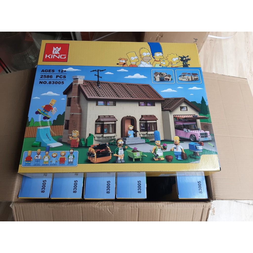 Lắp ghép Mô hình KING 83005 căn nhà của gia đình Simpson The Simpson House