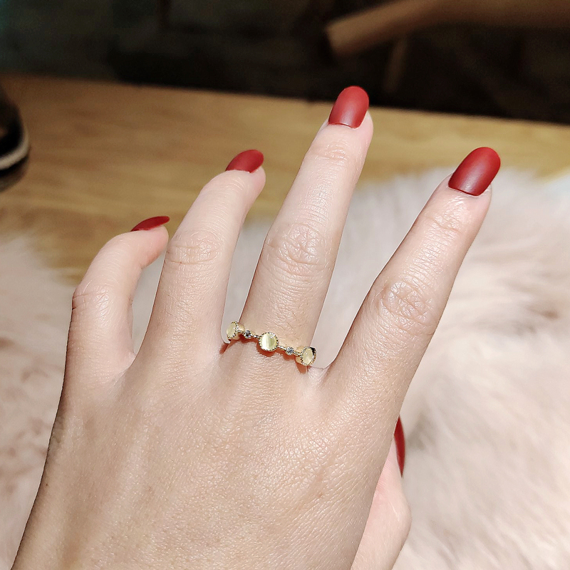 Nhẫn Đính Đá Opal Cao Cấp Phong Cách Hàn Quốc