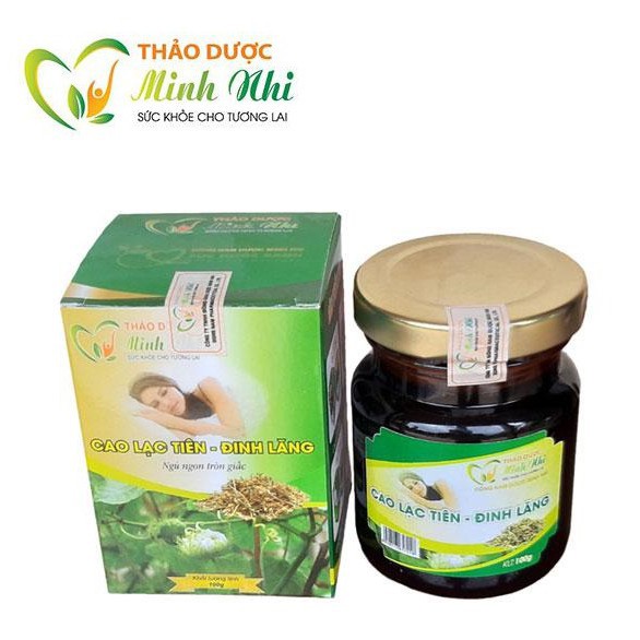 Cao Lạc Tiên - Đinh Lăng Minh Nhi lọ thủy tinh 100g, hỗ trợ trị mất ngủ, đau đầu, mệt mỏi, suy nhược