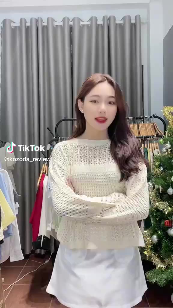 Áo len dệt kim lưới Quảng châu cao cấp dài tay cổ tròn hot tiktok douyin mới nhất 2022 phong cách hàn quốc Kozoda AL15 | BigBuy360 - bigbuy360.vn