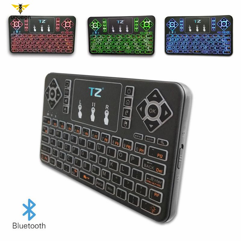 UQ Q9s Bluetooth Wireless Mini Keyboard Colorful Backlit with Touchpad Q9 Air Mouse Remote Control