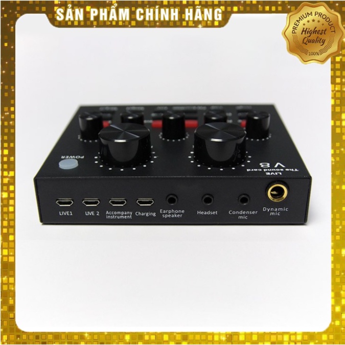 [Mã ELHACE giảm 4% đơn 300K] CHỌN BỘ THU ÂM KARAOKE MIC BM 900-SOUND CARD V8 có BLT tặng kèm tai ốp