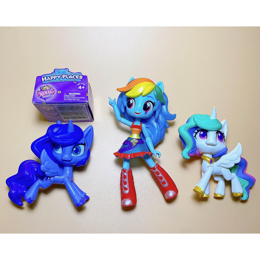 Set đồ chơi búp bê và hai ngựa My little pony equestria girl - Tặng kèm thú bí ẩn - Hàng chính hãng