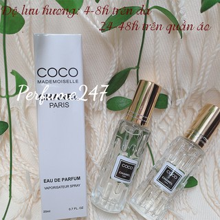 COMBO 3 NƯỚC HOA NỮ MINI CHIẾC PHÁP 20ML THƠM LÂU - MÙI COCO TRẮNG