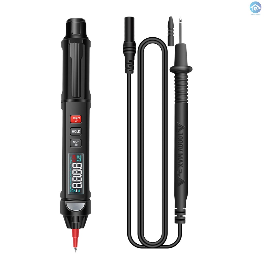 ANENG A3008 Bút vạn năng 6000 Đếm Đồng hồ vạn năng kỹ thuật số với màn hình LCD Đèn nền Đèn pin NCV 