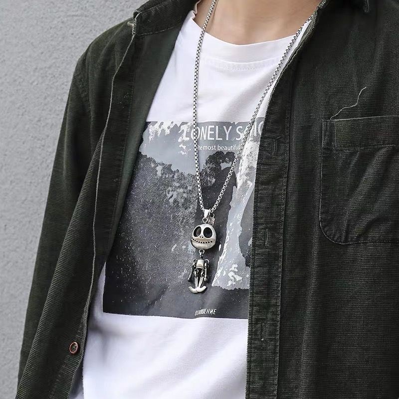 Dây Chuyền Vòng Cổ Nam Chuỗi Trơn Cuban Basic Thời Trang Ngầu Hiphop Titan Đẹp Không Gỉ Mặt Hình Người Ngoài Hành Tinh