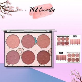 Phấn Trang điểm nội địa trung - Phấn má hồng  Sweet Candy Miss Rose Blush Glow Kit, gồm 6 màu cực yêu.