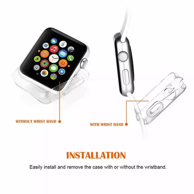 Ốp Dẻo Bảo Vệ Viền Cho Đồng Hồ Thông Minh Apple Watch VS Dây Cao Su Series 7/6/5/SE/4/3/2/1 Size 38-40-41-42-44-45mm