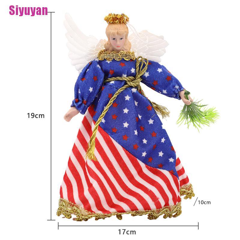 [Siyuyan] Independence Day Angel Doll Statue Fair Angels Resin Sculpture Statue Of Liberty