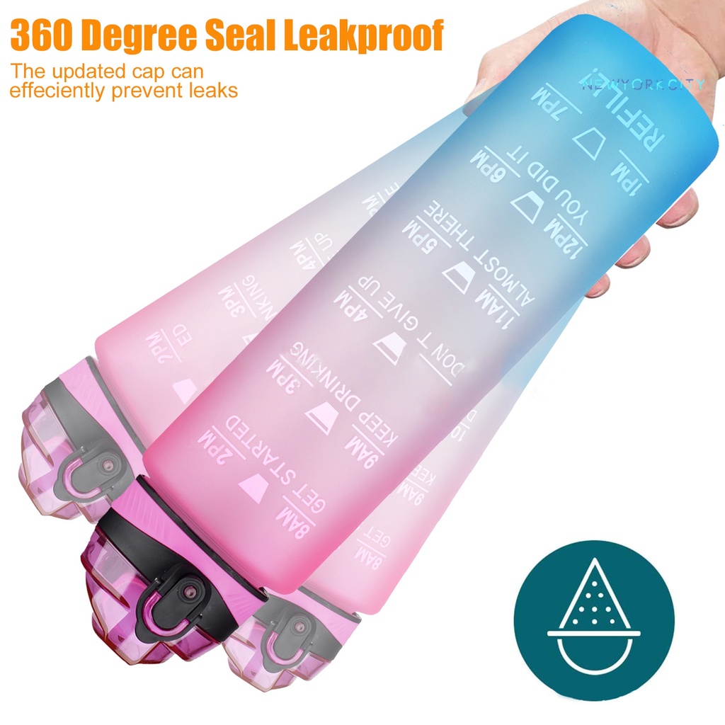 Bình Nước Trong Suốt Miệng Rộng Dung Tích 1L Tiện Dụng Cho Hoạt Động Ngoài Trời