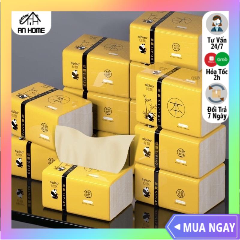 Khăn Giấy Ăn Gấu Trúc Than Tre Hoạt Tính Sipiao Siêu Dai, Siêu Mềm, Siêu Thấm Nước