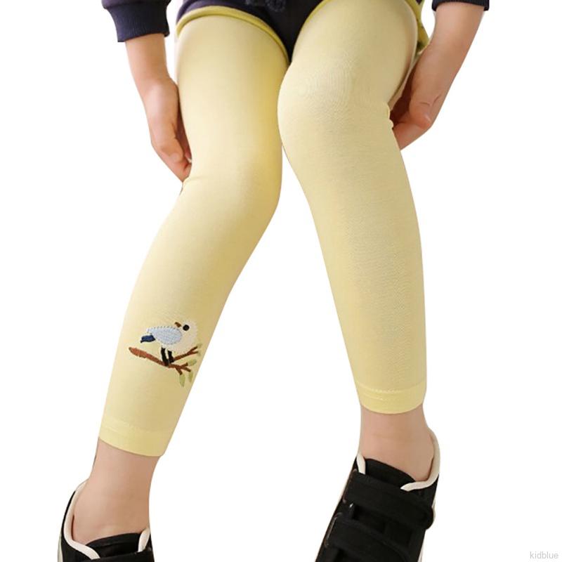 Quần legging vải cotton màu trơn phong cách Hàn Quốc đáng yêu dành cho bé gái