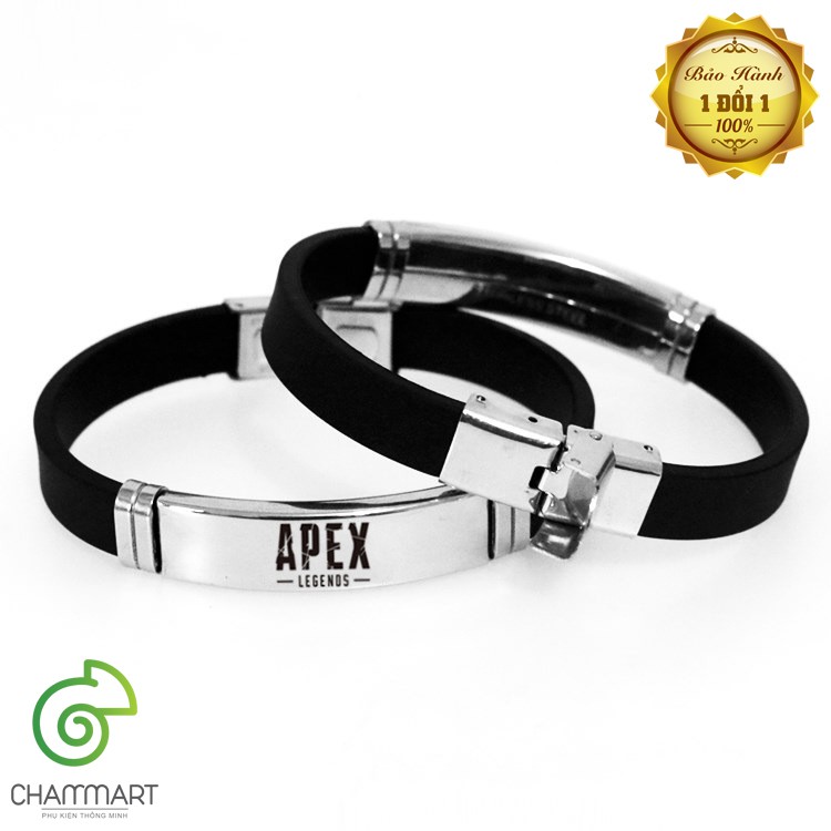 Vòng tay anh hùng bằng cao su và thép không gỉ đeo tay Hot Game Apex Legends mẫu chữ Apex