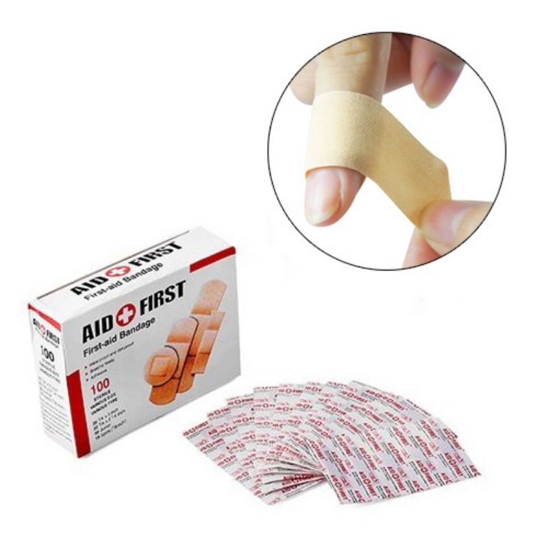 Hộp 100 Miếng Băng Cá Nhân Dán Vết Thương Urgo Aid First.