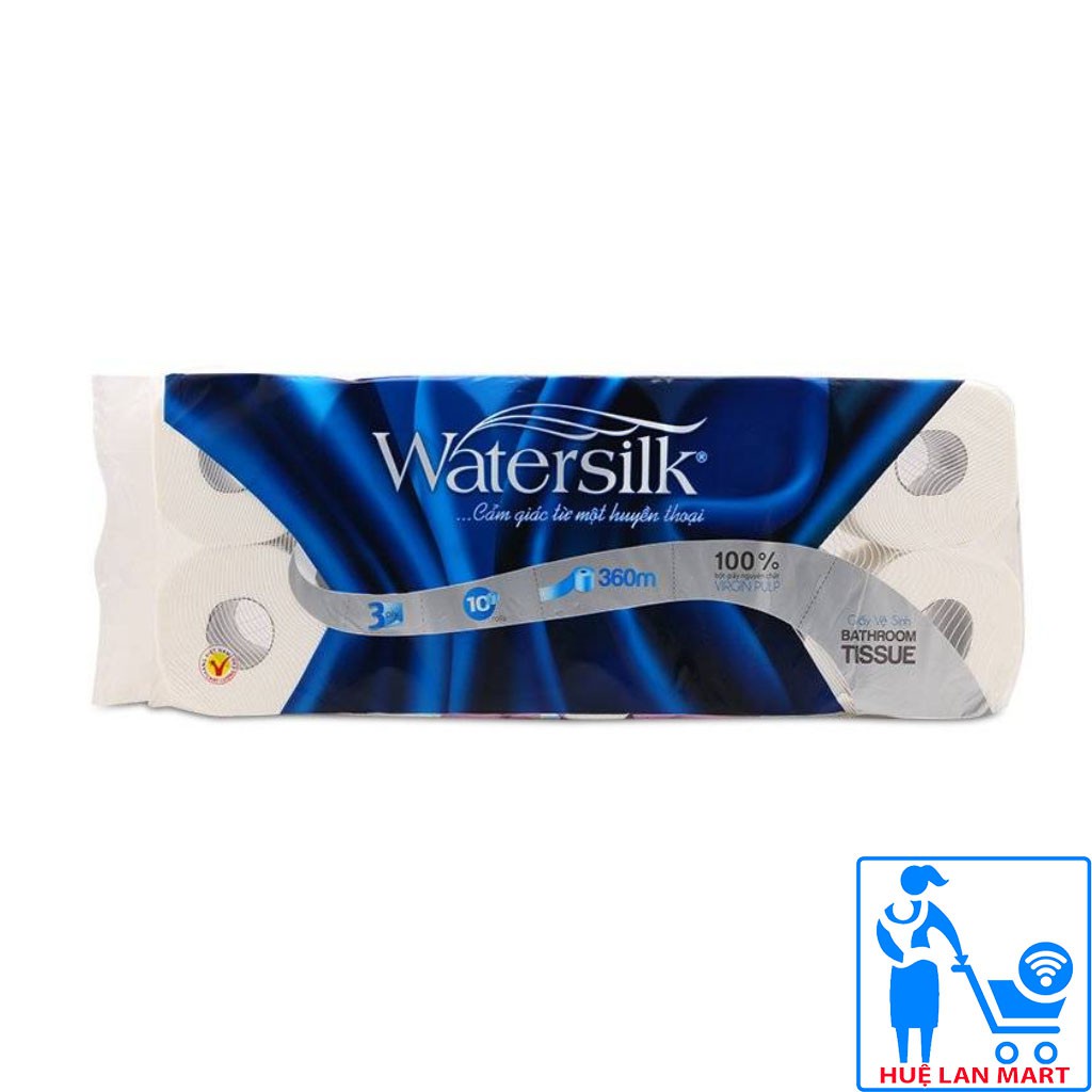 Giấy Vệ Sinh Watersilk 12 Cuộn/1 Dây