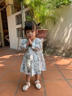 Váy hoa nhí tay bèo