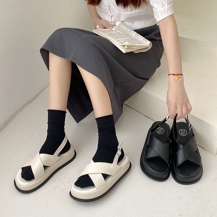 Dép sandal nữ quai chéo