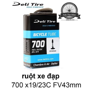 Ruột xe đạp deli tire 700x19 23c 43mm van xe đạp