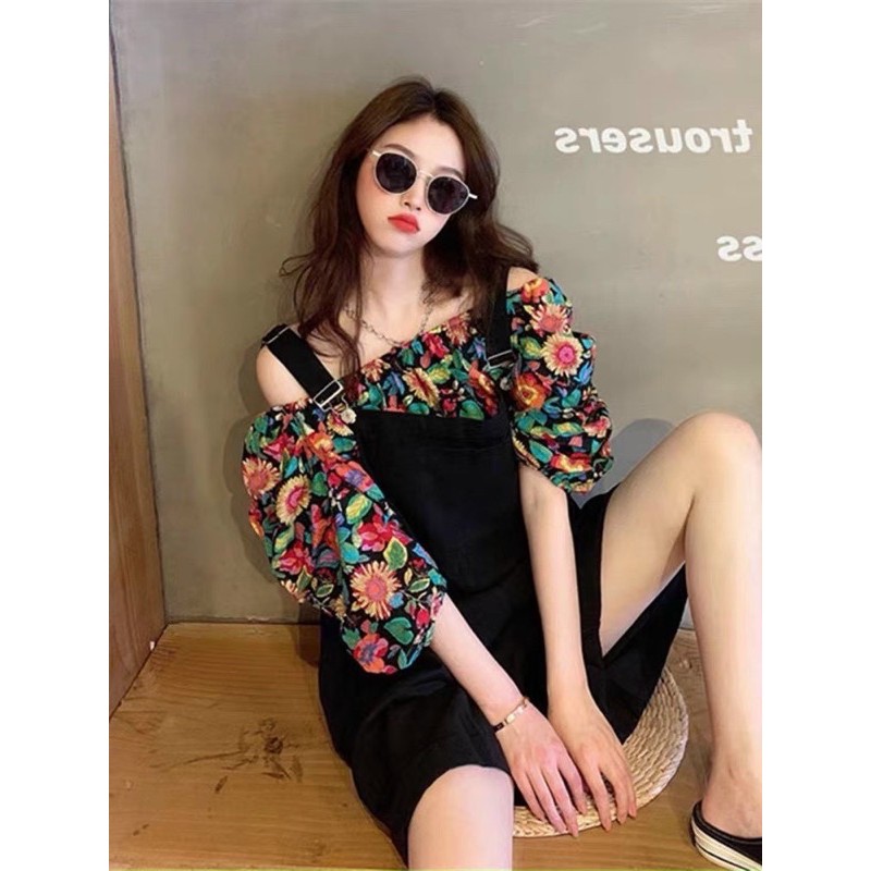 vải thô cotton hoa hướng dương hoạt hình