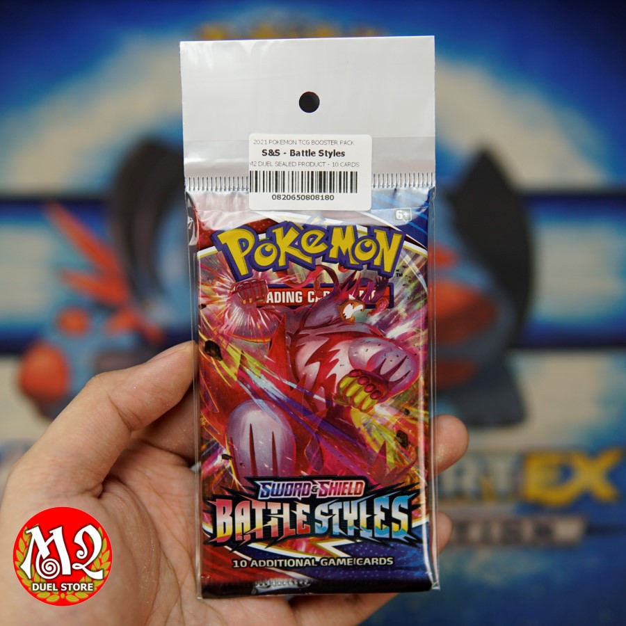 Túi thẻ bài Pokemon TCG Sword & Shield Battle Styles Booster Pack - 01 pack gồm 10 lá bài (Giao pack hình ngẫu nhiên)