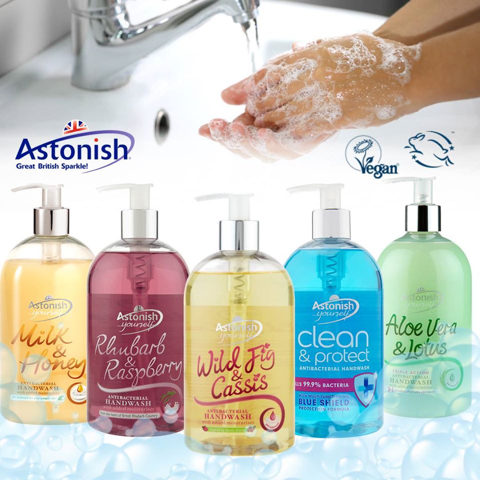 Nước rửa tay diệt khuẩn 500ml tạo bọt từ thiên nhiên Astonish dưỡng ẩm bảo vệ da tay với 4 mùi hương quyến rũ | BigBuy360 - bigbuy360.vn