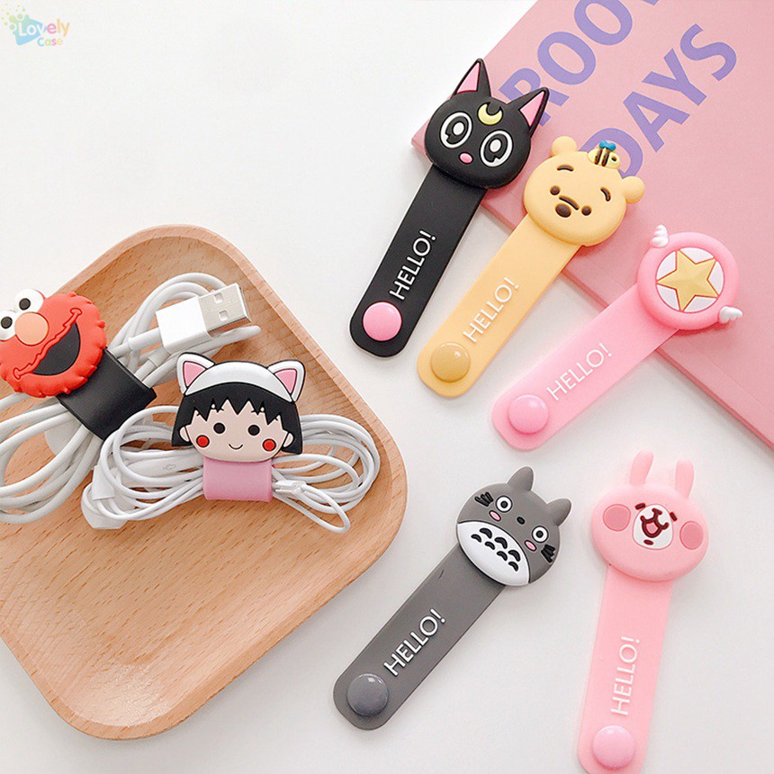 Phụ Kiện Bảo Vệ Dây Cáp Hình Hoạt Hình Dễ Thương Tiện Dụng